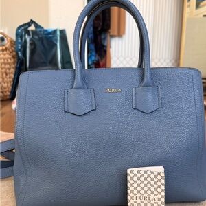Furla Classic Blue Satchel